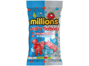 Millions Jelly Babies Strawberry & Bubblegum 190g - Grand Candy